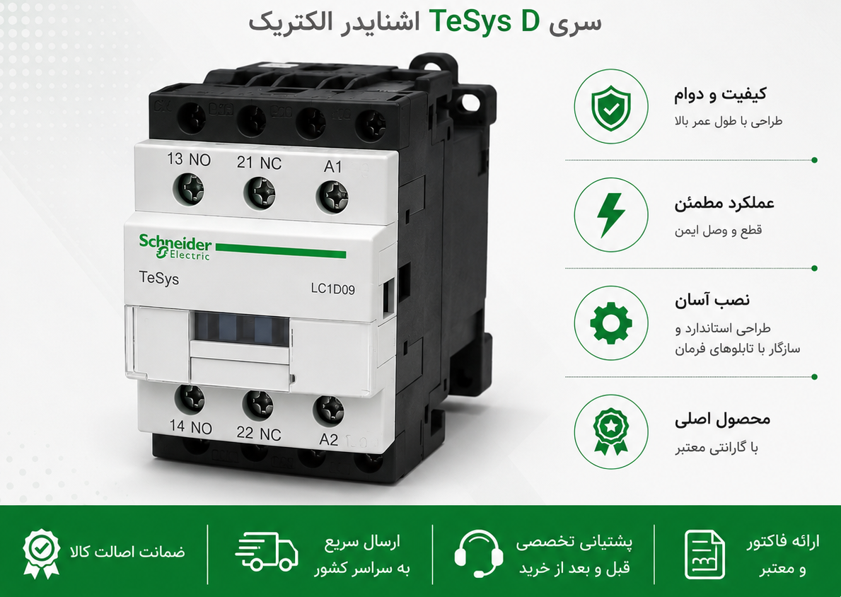 کاربرد کنتاکتور فرمان در صنعت - الکتروجین مولر